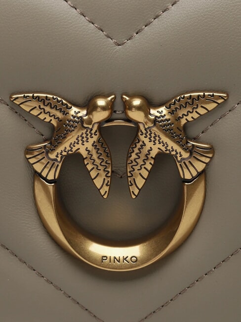 LOVE CLICK Mini geanta din piele matlasata nuc-aur antic - Genți femei