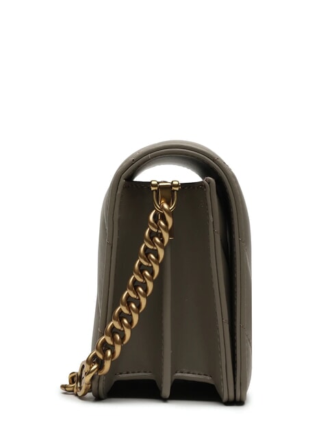 LOVE CLICK Mini geanta din piele matlasata nuc-aur antic - Genți femei