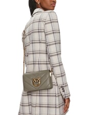 PINKO LOVE CLICK Mini geanta din piele matlasata nuc-aur antic - Genți femei - 5