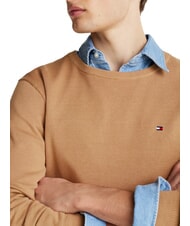 TOMMY HILFIGER TH Pulover cu guler rotund și micro-logo p&acirc;nză de safari - Pulovere pentru bărbați - 3