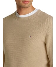 TOMMY HILFIGER TH Pulover din bumbac cu guler rotund albastru deschis - Pulovere pentru bărbați - 3