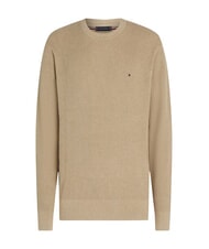TOMMY HILFIGER TH Pulover din bumbac cu guler rotund albastru deschis - Pulovere pentru bărbați - 4