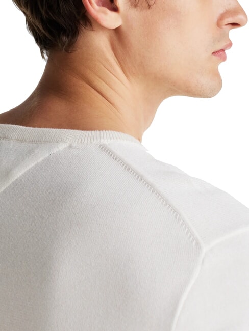 TH Pulover cu guler rotund și micro-logo petală de fildeș - Pulovere pentru bărbați