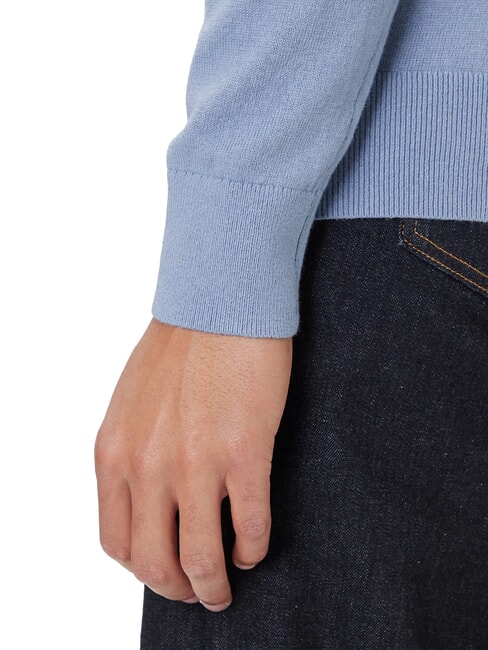 TH Pulover cu guler rotund și micro-logo vase albastre heather - Pulovere pentru bărbați