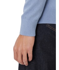 TOMMY HILFIGER TH Pulover cu guler rotund și micro-logo vase albastre heather - Pulovere pentru bărbați - 4