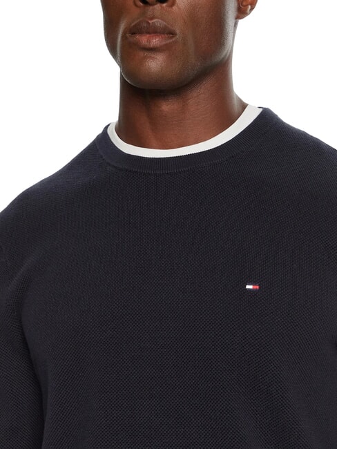 TH Pulover cu guler rotund și imprimeu fagure cerul deșertului - Pulovere pentru bărbați