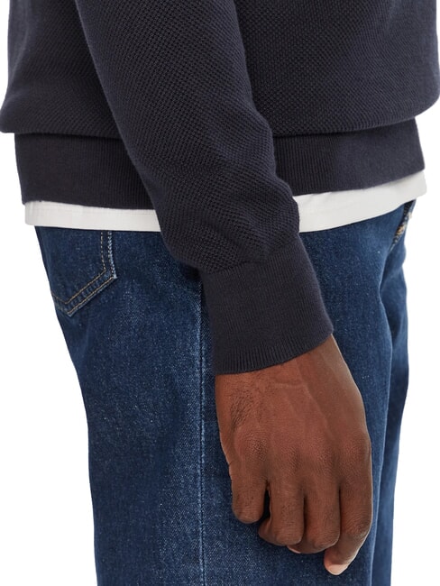 TH Pulover cu guler rotund și imprimeu fagure cerul deșertului - Pulovere pentru bărbați