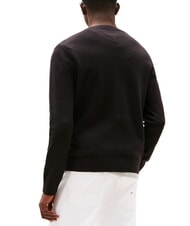 TOMMY HILFIGER TH JEANS Pulover cu guler rotund din bumbac negru - Pulovere pentru bărbați - 2