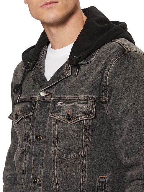 TH JEANS Jachetă din denim pentru bărbați gri denim - Geci de bărbați