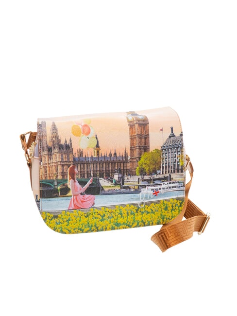 YESBAG Geantă de umăr cu clapă floare galbenă - Genți femei