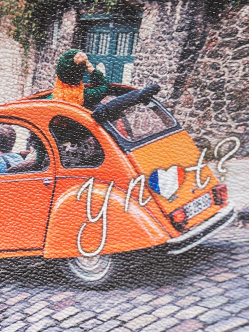 YESBAG Geantă de umăr cu clapă asta e viața - Genți femei