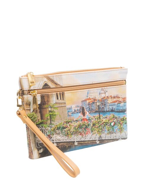 YESBAG Geantă tip clutch medie cu manșetă canal &icirc;nflorit - Genți femei