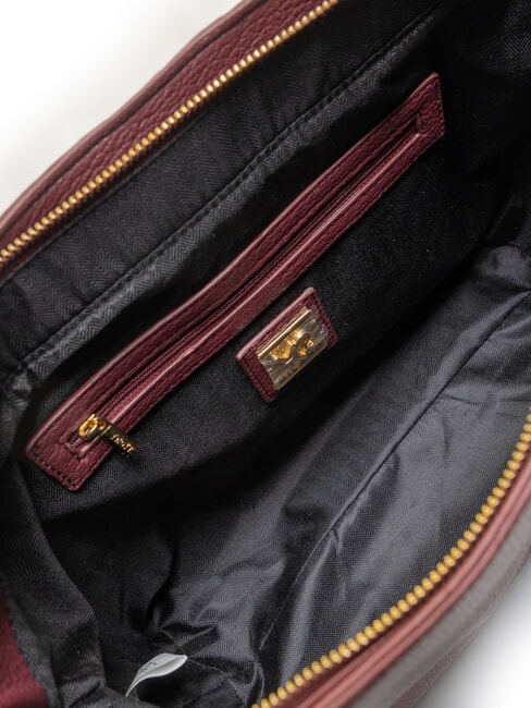 ROCKER Geantă de cumpărături cu cataramă și ținte vin - Genți femei