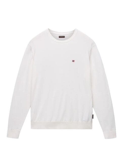 DECATUR Pulover de bumbac şoaptă albă - Pulovere pentru bărbați