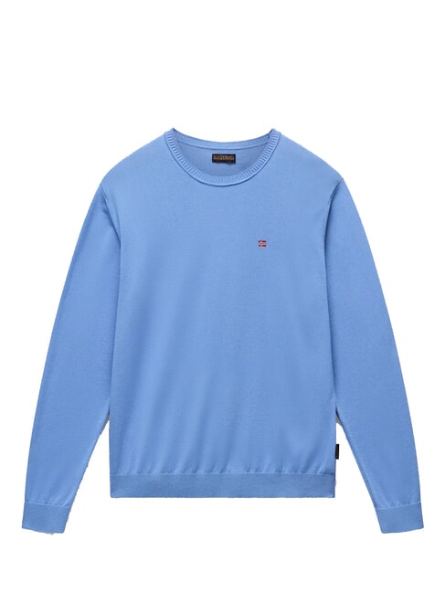 DECATUR Pulover de bumbac ultramarin - Pulovere pentru bărbați