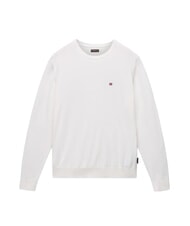 NAPAPIJRI DECATUR Pulover de bumbac şoaptă albă - Pulovere pentru bărbați - 3