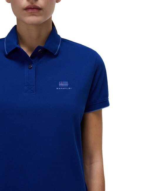 E-NINA Tricou polo cu m&acirc;necă scurtă albastru clopot - maiou Polo
