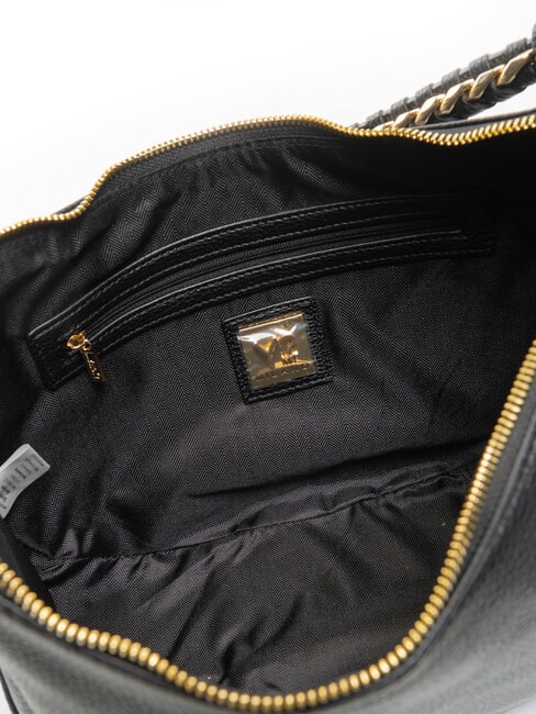 RACHEL Geantă mare semilună cu curea de umăr BLACK - Genți femei