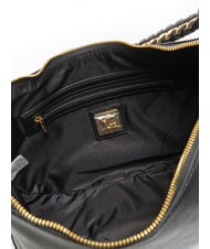 YNOT RACHEL Geantă mare semilună cu curea de umăr BLACK - Genți femei - 5