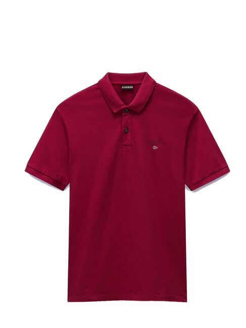 ELBAS JERSEY Tricou polo din bumbac Micrologist roșu tibetan - maiou Polo