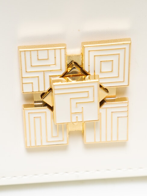 LUCY Geantă de umăr cu clapă alb - Genți femei