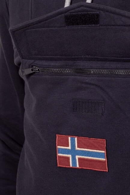 BURGEE Hanorac cu gluga negru 041 - hanorace