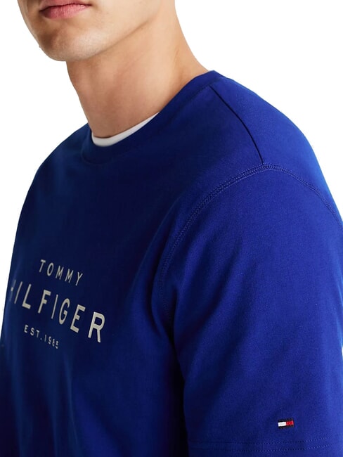 TH Tricou din bumbac cu m&acirc;necă scurtă albastru pană - tricou