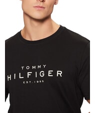 TOMMY HILFIGER TH Tricou din bumbac cu m&acirc;necă scurtă negru - tricou - 3