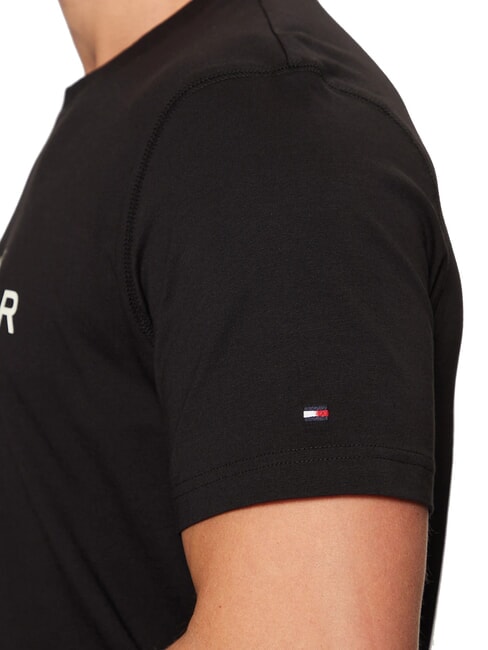 TH Tricou din bumbac cu m&acirc;necă scurtă negru - tricou