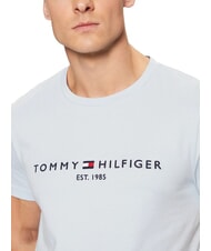 TOMMY HILFIGER TH Tricou cu m&acirc;necă scurtă și imprimeu cu logo albastru răcoros - tricou - 3