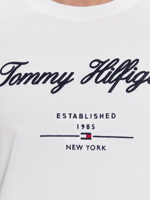 TH Tricou cu m&acirc;necă scurtă și broderie alb - tricou