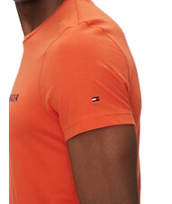 TOMMY HILFIGER TH Tricou cu m&acirc;necă scurtă și imprimeu cu logo portocaliu strălucitor - tricou - 4