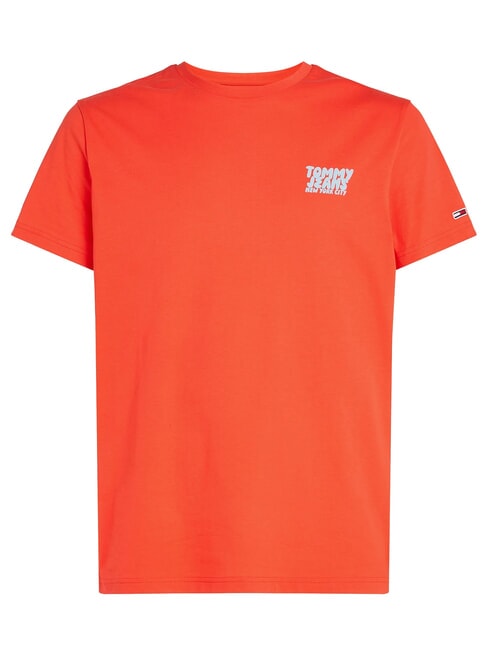 TH JEANS Tricou cu m&acirc;necă scurtă vermilion strălucitor - tricou