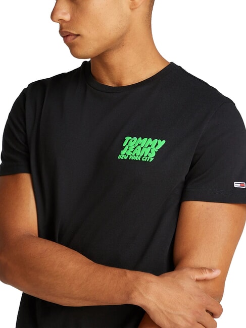 TH JEANS Tricou cu m&acirc;necă scurtă negru - tricou