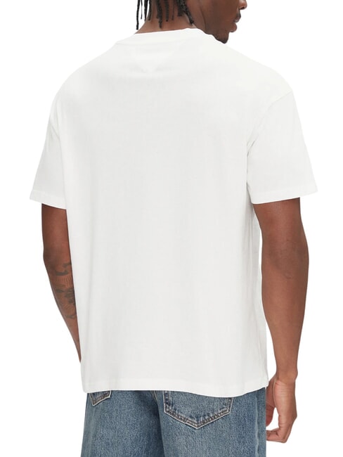 TH JEANS Tricou cu m&acirc;necă scurtă și imprimeu maxi ecru - tricou