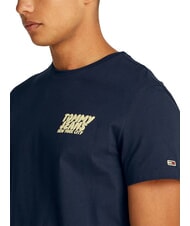 TOMMY HILFIGER TH JEANS Tricou cu m&acirc;necă scurtă bleumarin noapte &icirc;ntunecată - tricou - 3