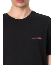 TOMMY HILFIGER TH JEANS Tricou cu m&acirc;necă scurtă și imprimeu grafic negru - tricou - 3