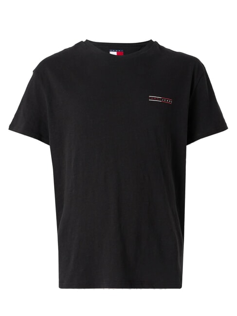 TH JEANS Tricou cu m&acirc;necă scurtă și imprimeu grafic negru - tricou