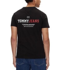 TOMMY HILFIGER TH JEANS Tricou cu m&acirc;necă scurtă și imprimeu negru - tricou - 2