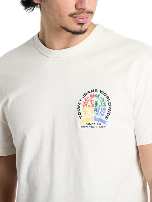 TH JEANS Tricou cu m&acirc;necă scurtă, croială regulată marnă de ovăz htr - tricou