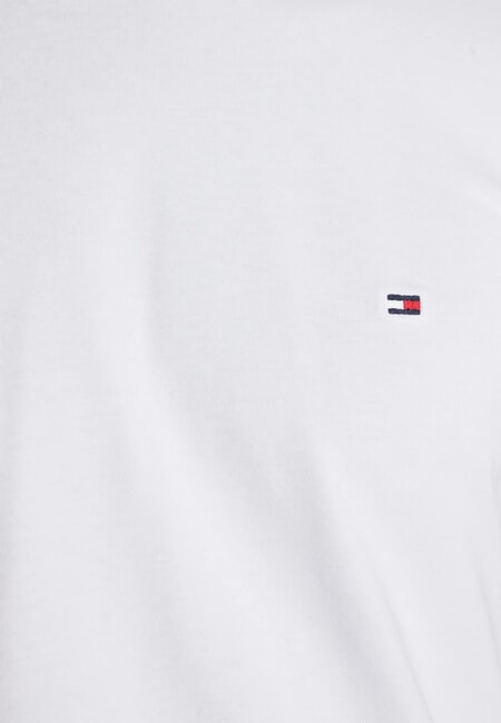 TH Tricou cu m&acirc;necă lungă din bumbac elastic alb - tricou