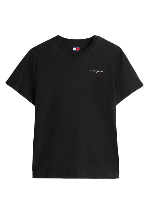 TH JEANS Tricou cu m&acirc;necă scurtă și imprimeu cu logo negru - tricou