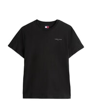 TOMMY HILFIGER TH JEANS Tricou cu m&acirc;necă scurtă și imprimeu cu logo negru - tricou - 4