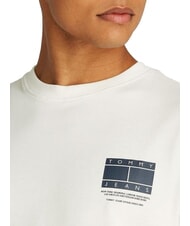 TOMMY HILFIGER TH JEANS Tricou din bumbac cu m&acirc;necă scurtă ecru - tricou - 3