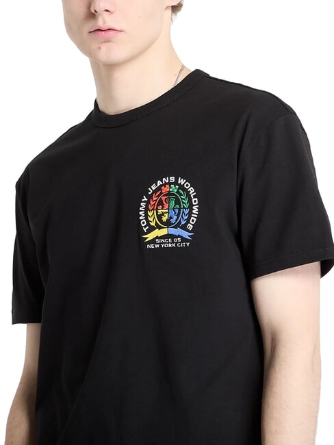 TH JEANS Tricou cu m&acirc;necă scurtă, croială regulată negru - tricou