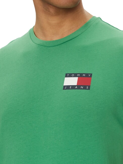 TH JEANS Tricou cu m&acirc;necă scurtă și imprimeu cu logo verde de coastă - tricou