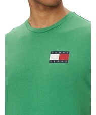 TOMMY HILFIGER TH JEANS Tricou cu m&acirc;necă scurtă și imprimeu cu logo verde de coastă - tricou - 3