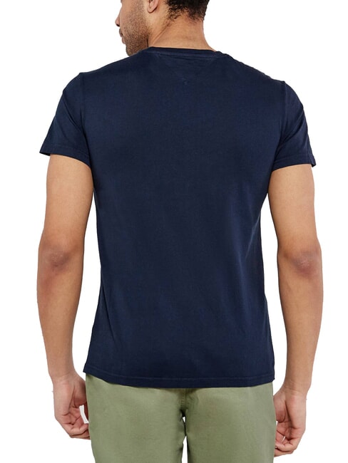 TH JEANS Tricou cu m&acirc;necă scurtă și buzunar bleumarin noapte &icirc;ntunecată - tricou