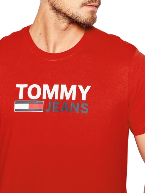 TH JEANS Tricou cu m&acirc;necă scurtă și imprimeu purpuriu intens - tricou