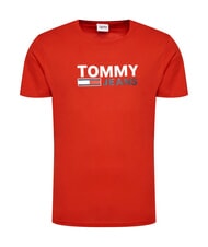 TOMMY HILFIGER TH JEANS Tricou cu m&acirc;necă scurtă și imprimeu purpuriu intens - tricou - 4